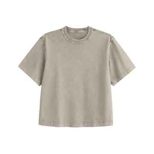 Wholesale <b>Crop</b> Top Boxy <b>Fit</b> Men's <b>T</b>-<b>shirt</b> Drop Shoulder Blank Cropped Length 100% Cotton Oversized Hombre <b>t</b> <b>Shirt</b> - Product Image 5