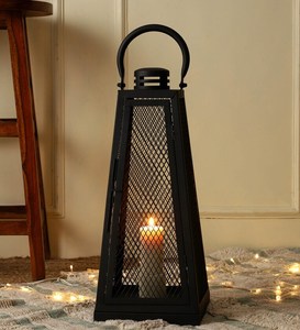 Lanterne décorative en métal noir Offre Spéciale bougeoir de Noël intérieur et extérieur pour la décoration de la maison et du jardin en Inde - Product Image 2