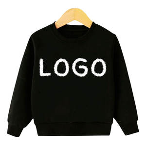 Sweat-shirt à col rond uni de haute qualité pour bébé, personnalisé, à manches longues, automne-hiver - Product Image 3