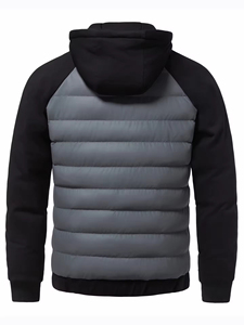 เสื้อแจ็คเก็ตดาวน์ผู้ชายแบบมีฮู้ด ซิป คอปก ยาว สไตล์ลำลอง อุ่นสบาย น้ำหนักเบา ระบายอากาศ กันลม สำหรับฤดูใบไม้ร่วงและฤดูหนาว ปี 2025 - Product Image 5