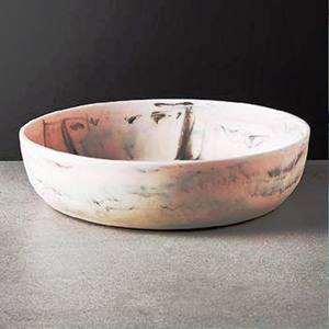 Bol de service en résine décoratif antique moderne, fait à la main, poli, d'origine indienne, écologique, lavable au lave-vaisselle, pour les fêtes - Product Image 1