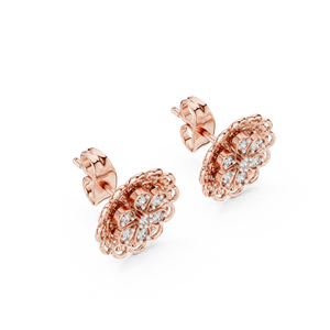 Venta al por mayor S925 plata esterlina trébol de cuatro hojas con incrustaciones de moissanita pendientes mujeres boda compromiso joyería - Product Image 2