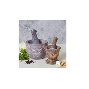 Granito artesanal natural y mortero de mármol de cuarzo y mortero para utensilios de cocina India mortero con mortero para cocinar - Product Image 6