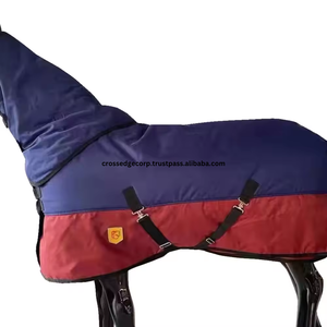 Couverture d'hiver pour cheval en tissu ripstop personnalisé en gros, nylon Oxford, imperméable, couverture d'extérieur, utilisation intégrée de la selle, coton - Product Image 2