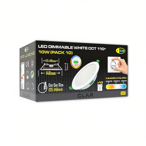 Downlight encastrable 10W CCT dimmable, lumière blanche, angle de faisceau 110°, couverture 125-135mm - Product Image 2