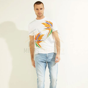 Camisetas de cuello redondo para hombre Diseño personalizado Nuevo estilo Estampado Transpirable Secado rápido Algodón ligero Fibra de bambú Manga corta Ropa de calle Caliente - Product Image 2