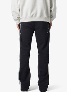 Logotipo bordado personalizado de peso medio Casual Streetwear Flare sudor lienzo Jogger pantalones 100% algodón pierna ancha pantalones lavados - Product Image 4