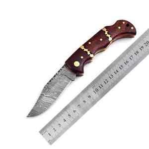 Couteau de poche pliant en acier inoxydable multifonction manche en Fiber de carbone G10 Offre Spéciale russe avec couteau pliant en acier damas - Product Image 4