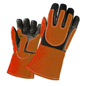 Gants de soudage en cuir véritable de la meilleure qualité dans un design à la mode multicolore avec caoutchouc pour la sécurité alimentaire - Product Image 4