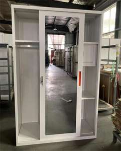 Armoire Abordable Design <span class=keywords><strong>Almirah</strong></span> avec Miroir, Armoire Personnalisée à 2 Portes en Acier pour la Maison, Placard Almari pour Vêtements - Product Image 2