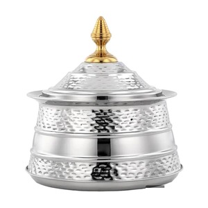 Casseroles rondes en bois faites à la main de style arabe de luxe en gros et fournitures de marmite en métal à prix économique - Product Image 4