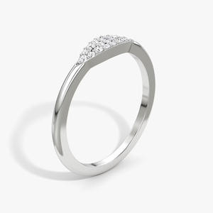 Anillo de Diamantes Cultivados en Laboratorio con Certificado IGI VVS, Diseño de Racimo, en Oro Blanco de 18k, Joyería Elegante de Primera Calidad para Bodas - Product Image 3