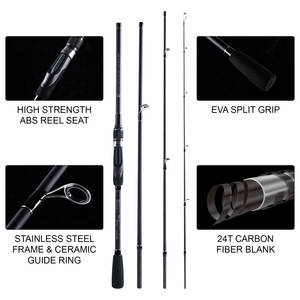 <span class=keywords><strong>Canne</strong></span> à pêche <span class=keywords><strong>Goture</strong></span> 4 pièces avec étui, 2,1 m, 2,4 m, 2,7 m, <span class=keywords><strong>canne</strong></span> à lancer/spinning, <span class=keywords><strong>canne</strong></span> à pêche ultralégère pour l'eau salée - Product Image 3