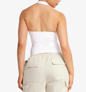 Débardeur de sport de Yoga respirant sans manches pour femmes séchage rapide coupe ajustée décontracté course Fitness hauts dos carré grande taille imprimé - Product Image 2