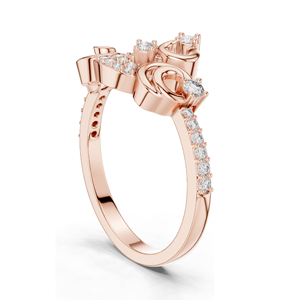 18KT, 14KT, 10KT Gold Lab Diamond Ladies <b>Ring</b> VVS-VS EF Clarity Rose, Yellow, White Gold 0.302 CT Moissanite & Lab - Product Image 4