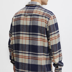 Men's Flannel Long Sleeve Casual <b>Shirts</b> Plain Dyed Breathable 100% Cotton Autumn Winter Comfortable Regular Fit - Product Image 4