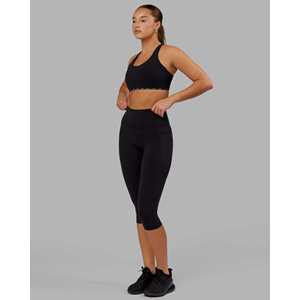 O.G. Leggings Capri Ultra High-Rise Fusion avec poches - Effet push-up respirant imprimé léopard Logo personnalisé XXL - Product Image 6