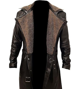 Manteau Trench Premium en Cuir Véritable pour Homme – Épais, Durable, Hiver, Coupe Slim, Séchage Rapide, Respirant, Écologique - Product Image 4