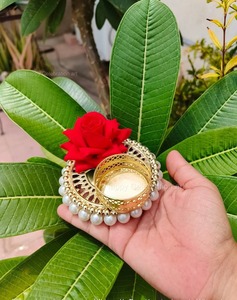 Diya floral fait à la main décoration de la maison Diya Diwali cadeau nouvel an cadeaux de noël décoration de la maison lumière Ganpati décoration - Product Image 4