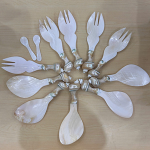 Cuillère en nacre Cuillère en nacre naturelle pour la dégustation de caviar Vietnam Cuillères décoratives en coquillage Prix bon marché - Product Image 2