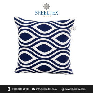 ชุดปลอกหมอนอิงผ้าฝ้ายสีฟ้าขาวพิมพ์ลายดีไซน์ที่ดีที่สุดสำหรับตกแต่งบ้าน - Product Image 2
