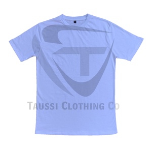 ขายส่งพรีเมี่ยมเฮฟวี่เวท160-200 GSM 100% หวีผ้าฝ้ายเสื้อแขนสั้นเสื้อยืดผู้ชาย - Product Image 1