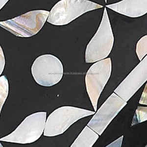 INDIAN MOTHER of PEARL INLAY WITH RESIN WALL DECORATIVE ROUND MIRROR HOME DECORATION ACCESSORIES by WONDER OVERSEAS - Product Image 5