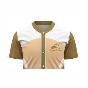 Camisetas de béisbol con botones completos impresos personalizados, UNIFORMES DE EQUIPO personalizados, tela transpirable que absorbe la humedad para un aspecto profesional - Product Image 4