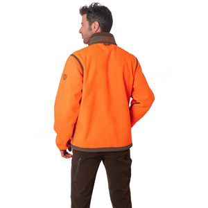 Chaqueta de caza para hombre, forro polar naranja, cierre de cremallera, bolsillos delanteros en el pecho, forro interior de microforro polar, telas de concha 100% - Product Image 4
