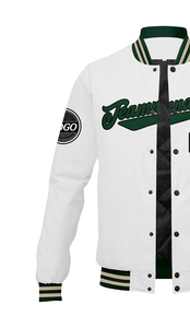 Custom Varsity <b>Jacket</b> Wool Body Leather Sleeves Stand Collar Front Logo Embroidery Windproof Breathable <b>Summer</b> <b>Jacket</b> MCACVJ32 - Product Image 5