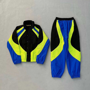 Nouvelle veste Zipup de haute qualité à prix personnalisé ensemble de survêtement pour hommes avec panneaux latéraux en nylon coupe-vent survêtement pour hommes - Product Image 1