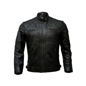 Veste en cuir pour homme en cuir PU Veste en cuir mi-longue à manches longues pour moto et affaires - Product Image 4