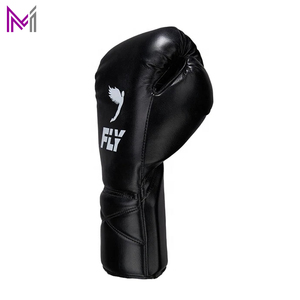 Gants de boxe noirs les plus vendus à vendre, gants de boxe de haute qualité, super lacets, cuir véritable, entraînement professionnel de combat - Product Image 2