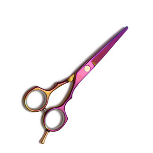 ที่วางนิ้วและแหวนยางที่มีคุณภาพสูงกรรไกรตัดผมเคลือบสีคมใบมีดตรงด้านบนสแตนเลส - Product Image 1