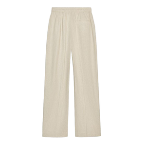 Pantalon de sport large beige en coton pour femme, coupe ajustée, idéal pour la course et l'entraînement – Meilleure vente, provenance Inde - Product Image 1
