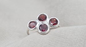 Natural Garnet 925 Sterling <b>Silver</b> <b>Ring</b> Handmade Red Gemstone Jewelry Modern Boho <b>Silver</b> <b>Ring</b> <b>for</b> Women and <b>Men</b> - Product Image 5