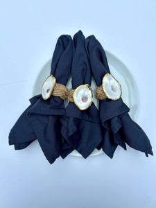 Porte-serviettes élégant en résine et en jute pour une table de salle à manger contemporaine, décoration de cuisine et utilisation fonctionnelle en provenance d'Inde - Product Image 5