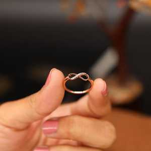 Dainty Ribbon Shapes Cross Over <b>Band</b> <b>Ring</b> Round Cut Lab Grown Diamond <b>Ring</b> 14K Solid Gold Engagement Wedding <b>Ring</b> for Women - Product Image 2