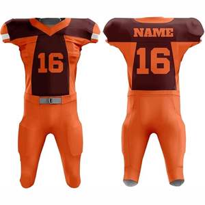 Maillots de football américain personnalisés, élégants, à impression par transfert thermique, respirants, à manches courtes, entièrement en mesh, col en V, unisexe - Product Image 1