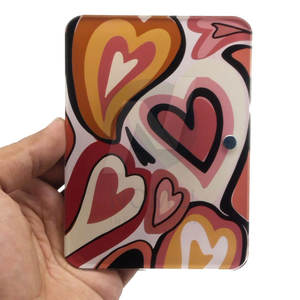 Vente en gros de plateau d'extension de cils en acrylique avec logo personnalisé palette de support de carreaux de cils avec conception de coeurs en verre avec modèle de colle et d'outils - Product Image 6