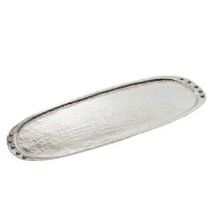 High quality stainless steel serving tray with polished <b>mirror</b> surface perfect for luxury dining room <b>table</b> centerpiece displays - Product Image 4