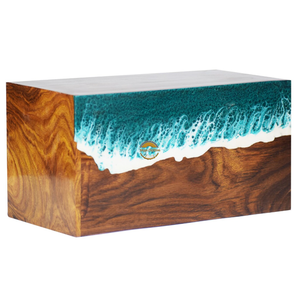 AYAANS caja de urna de cremación de madera tallada a mano de palisandro de madera para cenizas de adultos al por mayor urnas de cremación (6X6X11) EN - Product Image 5