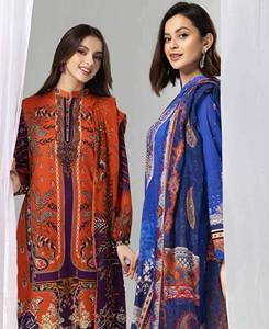 Robe de pelouse Punjabi Patiyaia pour femmes prêt à porter Salwar Kameez costume col broderie 3 pièces taille personnalisée Option de haute qualité - Product Image 2