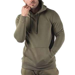 Sudadera con capucha ajustada para hombre, patrón sólido de alta calidad, con capucha, técnica teñida lisa, interior forrado de invierno, el mejor precio - Product Image 1