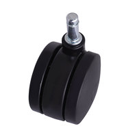 Roue jumelée de 3 pouces pour travaux légers Roues pivotantes en acier et en nylon Roue pivotante de 75mm