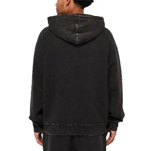 Logo personnalisé solide hiver automne pull à capuche en plein air coupe-vent course Jogging à manches longues hommes sweats à capuche - Product Image 2