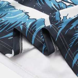 T-shirt imprimé pour homme en coton, col rond, coupe classique, tricoté, manches courtes, décontracté, streetwear, anti-froissement, écologique - Product Image 4