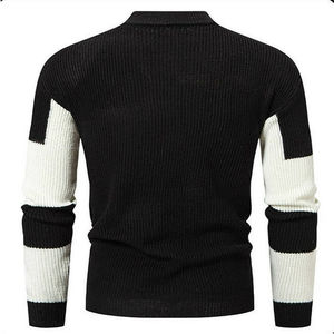 Moins cher Prix unisexe hommes décontracté hiver pull-over pull à manches longues col montant couleur conception tricoté pour respirant - Product Image 6