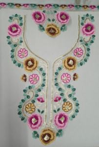 Cuello de red de moda con Bordado de hilo y acentos de lentejuelas brillantes para Kurtis saris blusas vestidos Uso de sastrería - Product Image 4