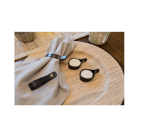 ขายส่งแหวนผ้าเช็ดปากหนังมาใหม่ 3 ชิ้นสําหรับของตกแต่งบนโต๊ะในราคาต่ําสุด - Product Image 4